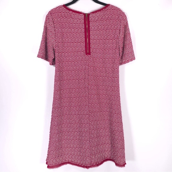 Maeve Anthropologie Dora Textured Pleated Mini Dress Lace Hem A-Line Shift SMALL - Picture 5 of 13